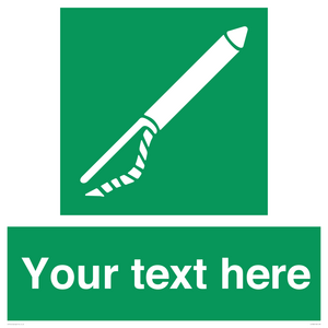 Custom sign safe condition Line throwing appliance